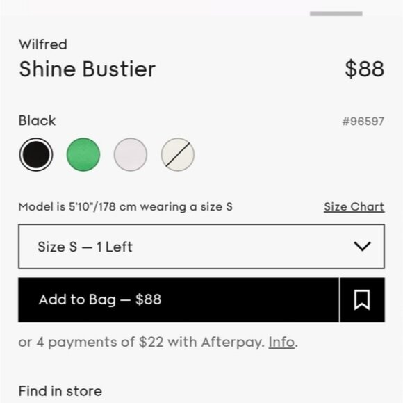 WILFRED•Shine Bustier- Black- Size S - Picture 7 of 7